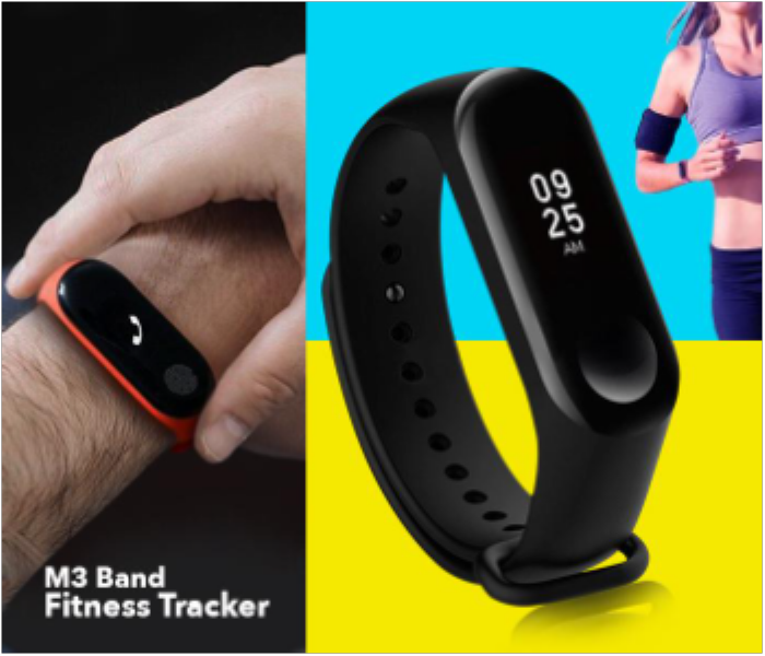 M3 Band Fitness Tracker Waterproof Smartband with OLED Display Touchpad SC002 Refurbished - Zoom Image