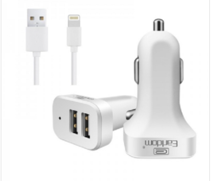 EARLDOM 2.4A 2 CAR USB IPHONE FAST CHARGER - Zoom Image 1