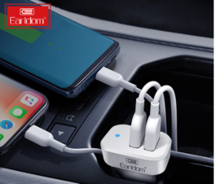 EARLDOM 2.4A 2 CAR USB IPHONE FAST CHARGER - Zoom Image 2