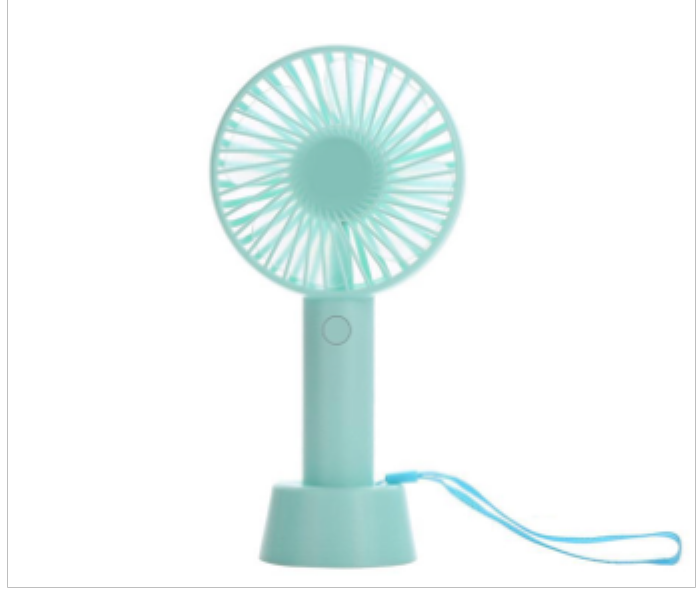 Zooni Rechargeable USB Mini Desktop Fan With Lanyard Blue without Cover SC002 - Zoom Image