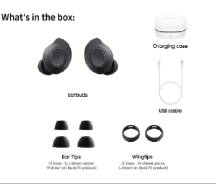 SAMSUNG Galaxy Buds FE  SM  R400N Graphite COLOUR - Zoom Image 2