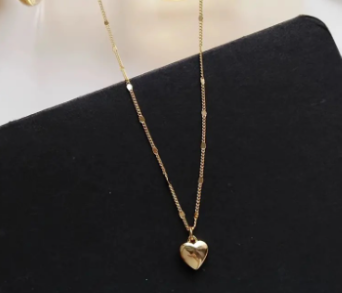 Mini Love Heart Pendant Necklace Adjustable Neck Chain Decoration For Women Daily Wear - Zoom Image