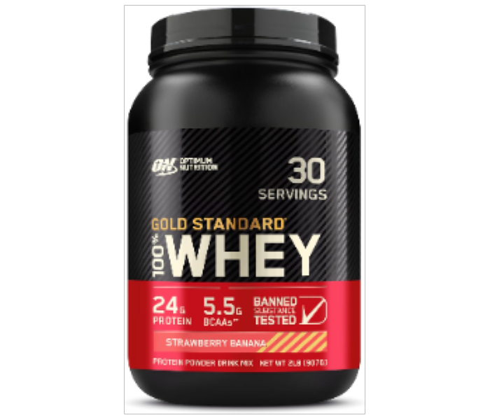 Optimum Nutrition Gold Standard Whey 2 lbs Strawberry Banana - Zoom Image