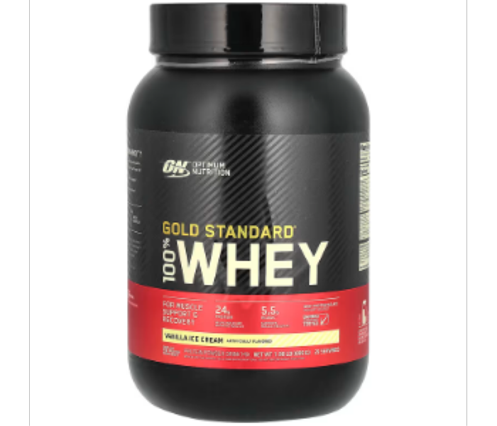 Optimum Nutrition Gold Standard Whey 2lbs Vanilla Ice Cream - Zoom Image