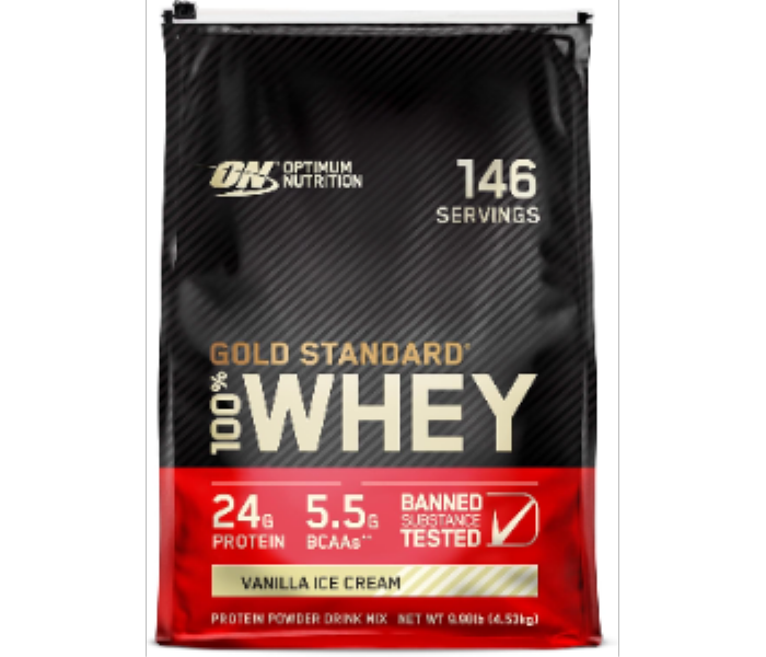 Optimum Nutrition Gold Standard Whey 10lbs Vanilla Ice Cream - Zoom Image