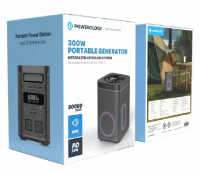 Powerology 300W Portable Generator Integrated Hi Fi Sound System - Zoom Image