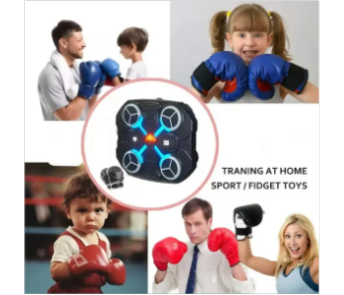 Musical Boxing Machine with Gloves Electronic BT  Target Wall Mount Trainer Pad for Age 3 and Above - Zoom Image 3