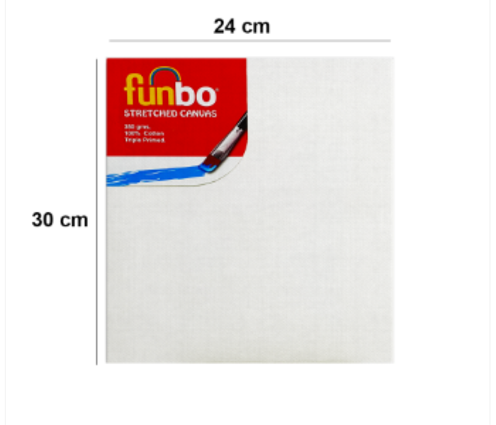 Triple Primed 380gsm Stretched Canvas 24x30cm Cotton - Zoom Image 1