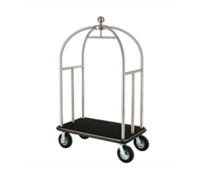 Birdcage trolley is very heavy duty with quality titanium gold plated hotel luggage cart - Zoom Image