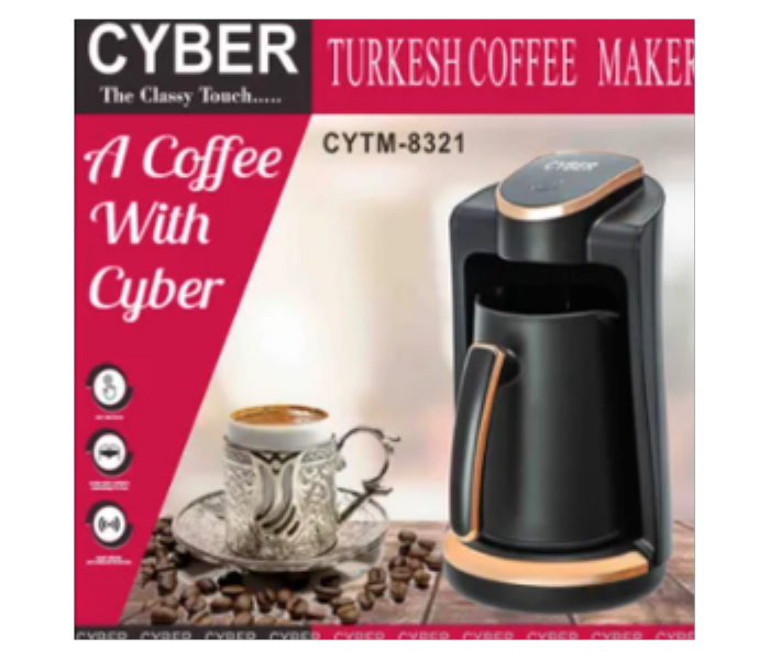 Cyber CYTM8321 Turkish Coffee Maker 250 ml Black and Gold - Zoom Image 2