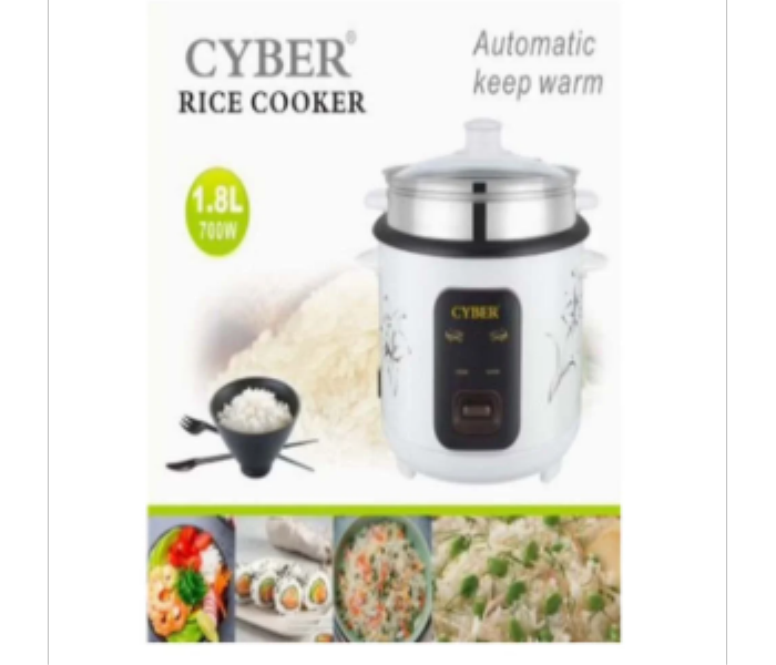 Cyber Automatic Rice Cooker 3 in 1 Functions Automatic  1.8L CYRC 7118 700W - Zoom Image 2