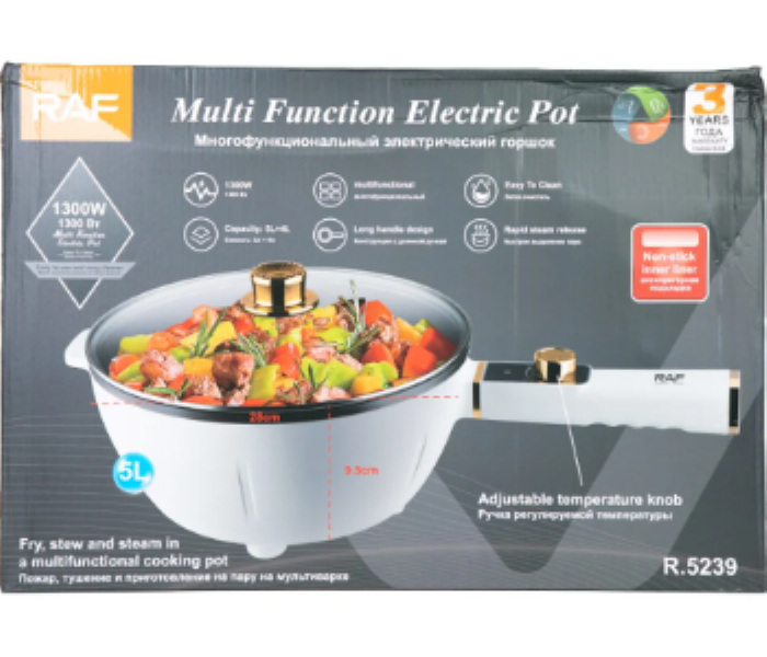 Raf Multifunction Electric Pot 5 Ltr R5239 1300W - Zoom Image 1