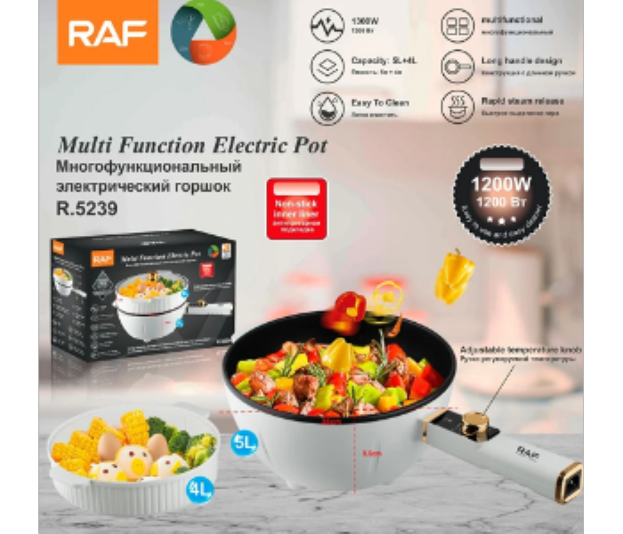 Raf Multifunction Electric Pot 5 Ltr R5239 1300W - Zoom Image 3