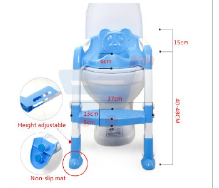 Froggie Children Toilet Ladder  BY 427 White Blue - Zoom Image 3