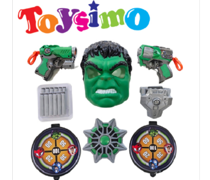 Hulk Theme Guns with Mask Set Unleash Superhero Action - Zoom Image 1