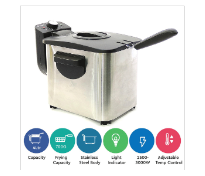 Nobel NDF8G Deep Fryer 4 Ltr Black Countertop - Zoom Image 4