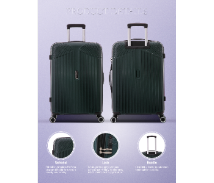 Para John PJTR3183AG 3 Pcs Pp Trolley Set  Green - Zoom Image 2