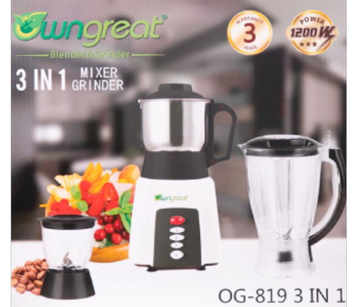 Own great 3 in 1 Mixer Grinder Black and White - Zoom Image 2