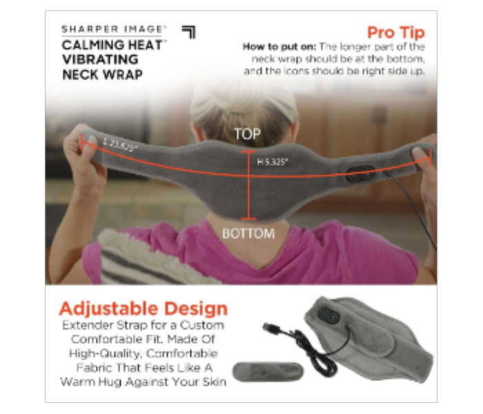 Heat Neck Wrap by Sharper Image Personal Electric Neck Heating Pad - Zoom Image 2