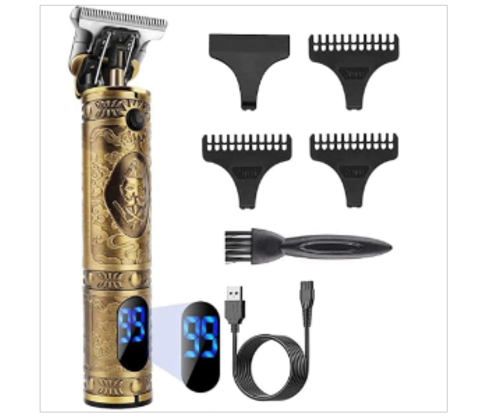 Professional Vintage Beard Trimmer and Hair Clipper with LCD Screen USB Charging - Zoom Image 5