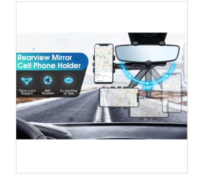 Rearview Mirror Cell Phone Holder For Mobile Accessories - Zoom Image 4