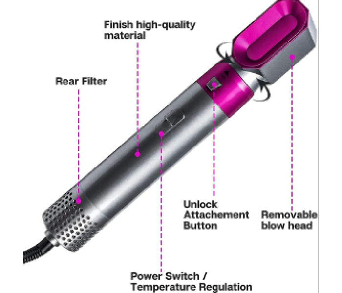 5 in 1 Hot Air Styler Hair Brush Styling Tools Accessories - Zoom Image 3