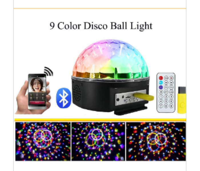 Disco LED Stage Light Crystal Magic Ball Lamp  Portable Wireless Bluetooth Speaker - Zoom Image 10