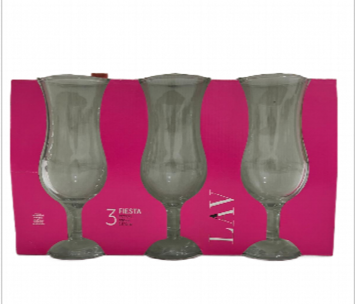 Lav LV FST577A Fiesta Glass Cocktail 390 cc 3 Pieces Set - Zoom Image 3