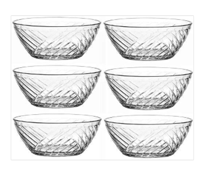 Lav LV ELS262F Elis Glass Serving Bowl 320 cc 6 Pieces Set - Zoom Image 1