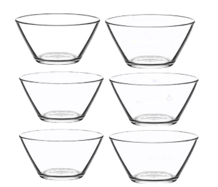 Lav LV VEG267F Vega Glass Serving Bowl 345cc 6 Pieces Set - Zoom Image 1