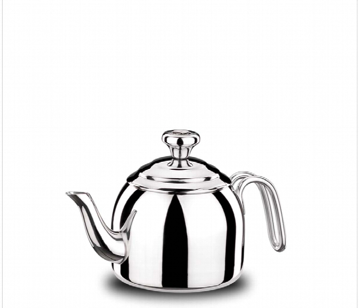 Korkmaz KO A052 Stainless Steel Droppa Tea Pot 1.3 Litre Heat Resistant Handle - Zoom Image 1