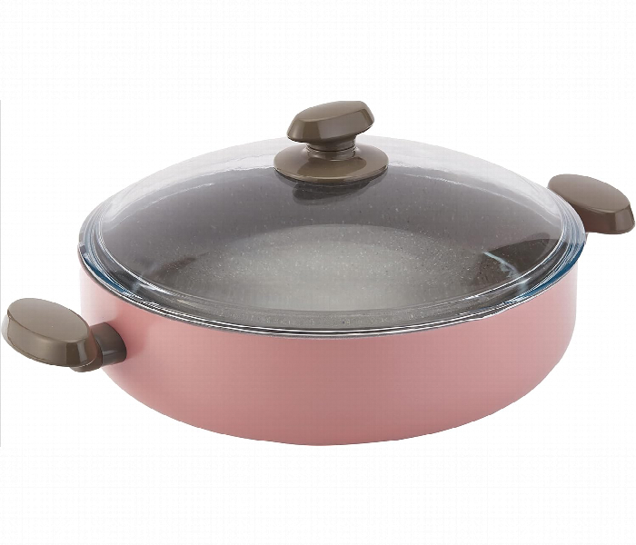 Korkmaz KO A1312 Mia Manolya Low Casserole 30 x 8cm Pink 5.0 Litre - Zoom Image 1