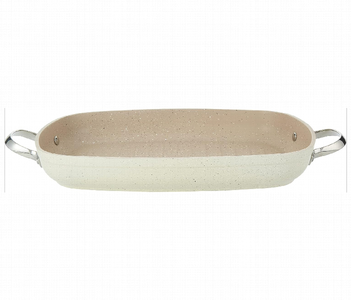 Korkmaz KO A1274 Granita Two Handled Grill Saute Frypan 35 x 25 cm 3.2 Litre Beige - Zoom Image 4