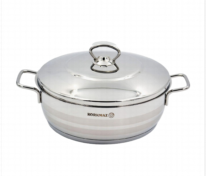 Korkmaz KO A1907 Astra Stainless Steel Low Casserole 26 x 10 cm  5.3 Litre - Zoom Image 4