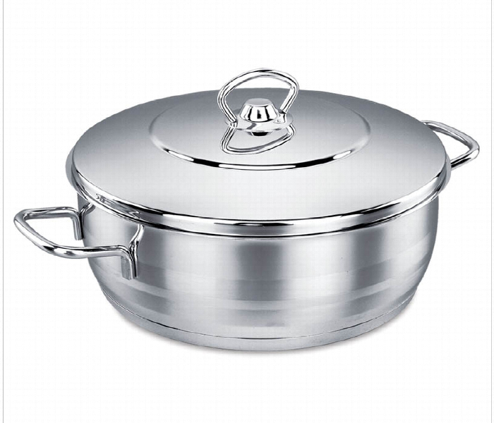 Korkmaz KO A1904 Astra Stainless Steel Low Casserole 24 x 8cm  3.6 Litre - Zoom Image