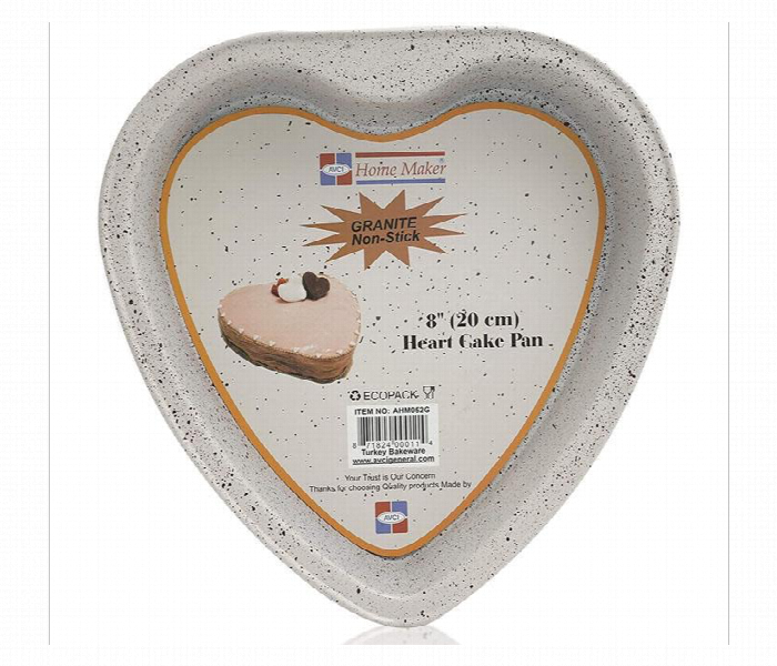 Avci Home Maker G AHM052G Granite 20cm Heart Shaped Tin Cake Pan - Zoom Image