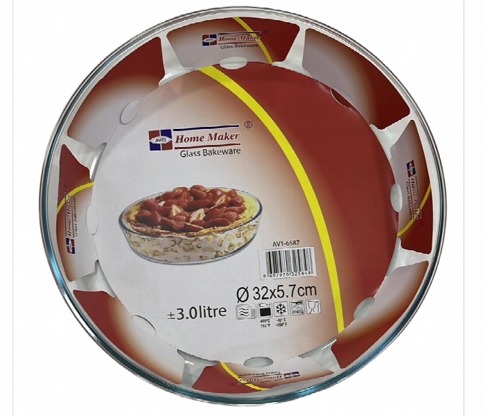 Avci Home Maker AV1 6587 3.0 Litre Round Glass Baking Dish - Zoom Image 3