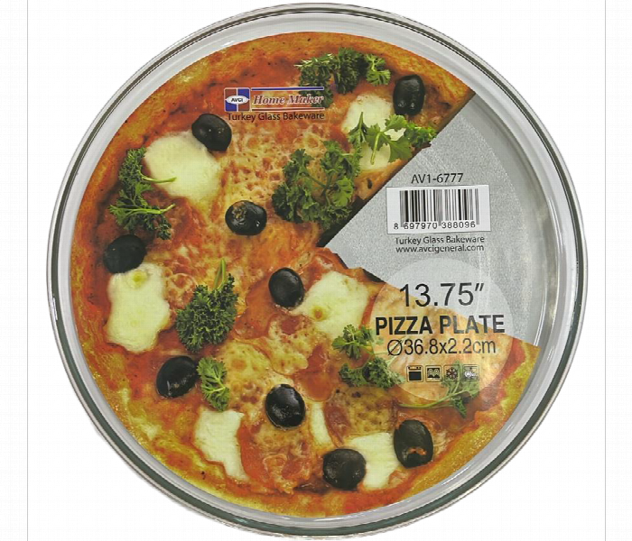 Avci Home Maker AV1 6777 Round Big Glass Pizza Plate 1.5 Litre - Zoom Image 3