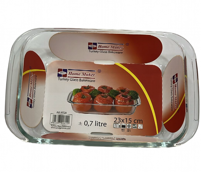 Avci Home Maker AV1 6528 0.7 Litre Rectangular Glass Baking Dish - Zoom Image 2