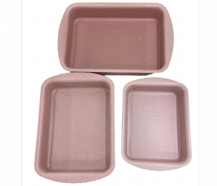 Avci Home Maker G RET3 PN. Granitec 3 Pieces Rectangular Tray Set Pink - Zoom Image 3