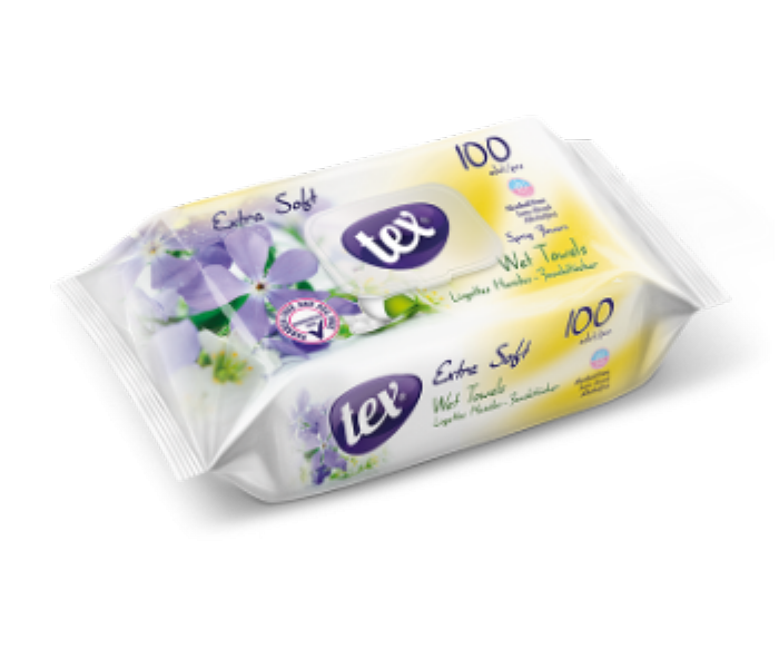 TEX WET WIPES SPRING FLOWERS 100 SHEETS FOR ALL USES - Zoom Image