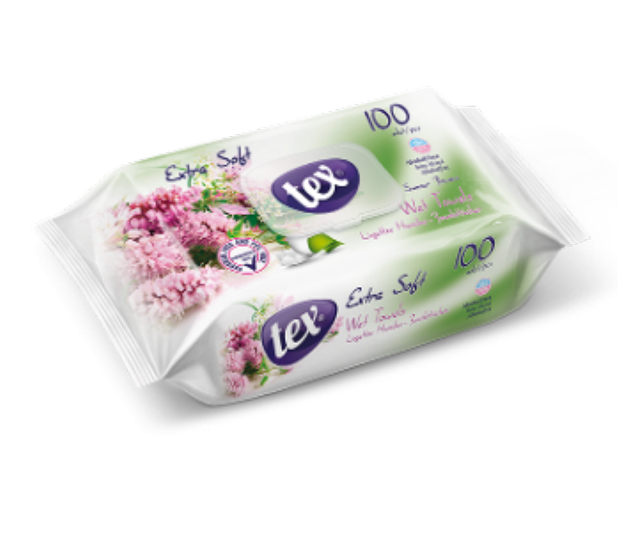 TEX WET WIPES SUMMER FLOWERS 100 SHEETS FOR ALL USE - Zoom Image