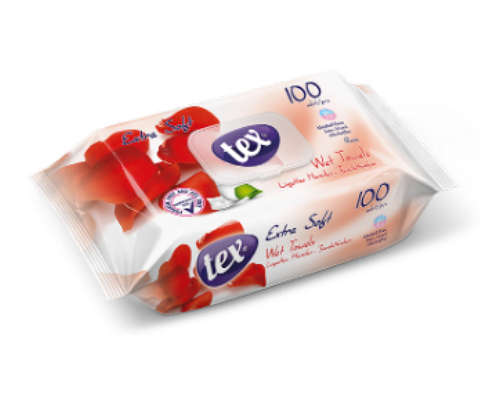 TEX WET WIPES  ROSE 100 SHEETS FOR ALL USE - Zoom Image