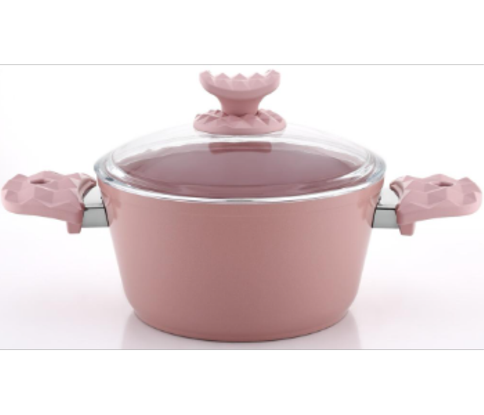 Avci Home Maker Ceramic Coating 22 cm Pink Casserole - Zoom Image