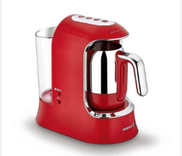 Korkmaz A862 Kahvekolik Aqua Coffee Maker Red Chrome - Zoom Image