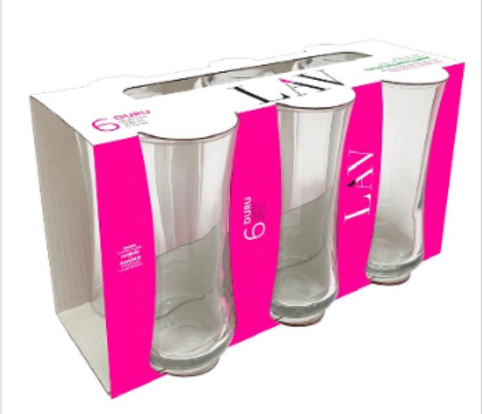 Lav DUR331E Duru Soft Drink Glasses 190cc 6 Pieces Set - Zoom Image