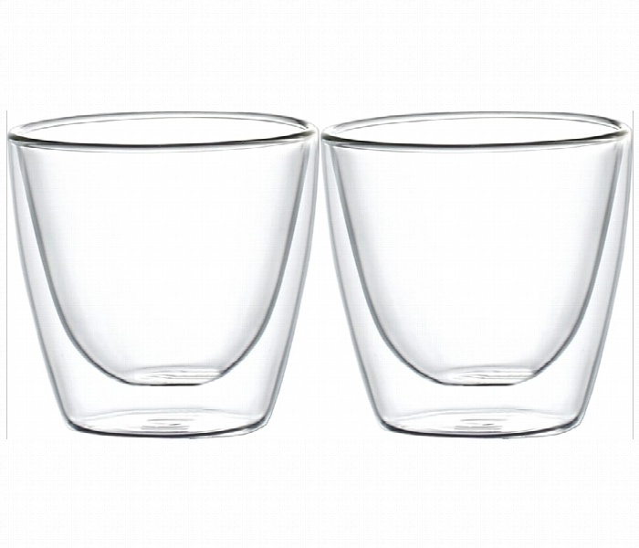 Avci Home Maker ADW3516B Borosilicate Double Wall Glass 160ml 2 Piece Set - Zoom Image 1