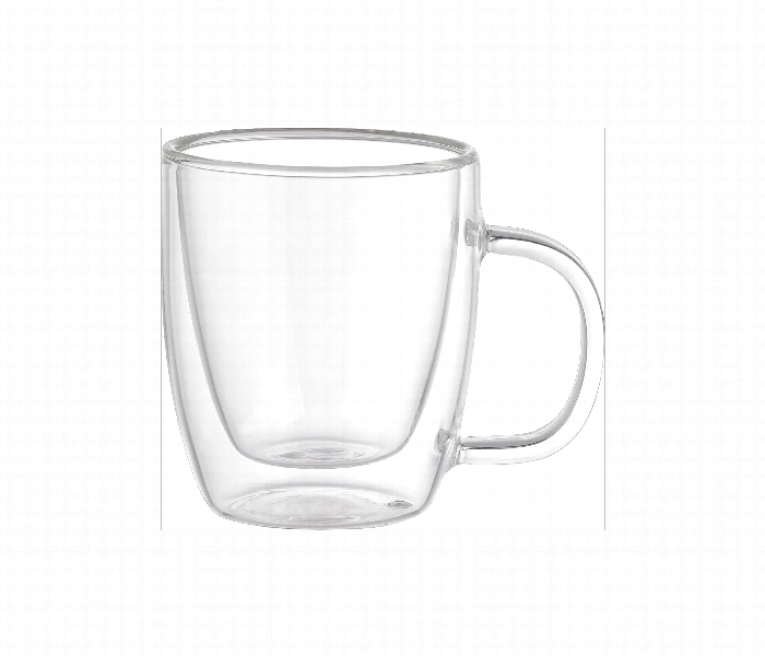 Avci Home Maker ADW5705 Borosilicate Double Wall Glass Cup with Handle 50ml 2 Piece Set - Zoom Image 2