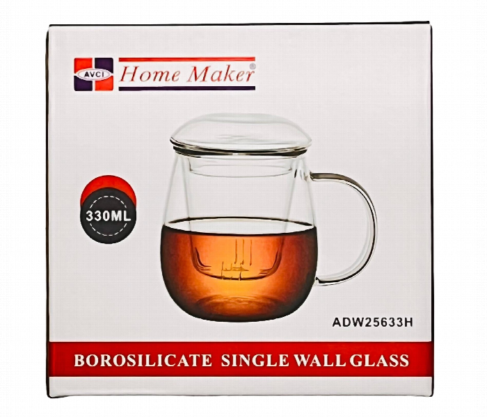 Avci Home Maker ADW25633H Borosilicate Double Wall Glass Cup 330ml 1 Piece - Zoom Image 2