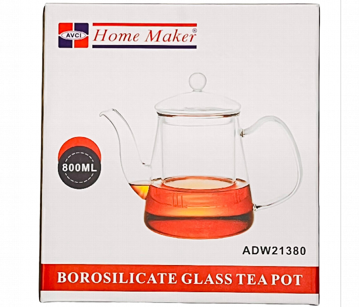 Avci Home Maker ADW21380 Borosilicate Glass Tea Pot 800ml 1 Piece - Zoom Image 2